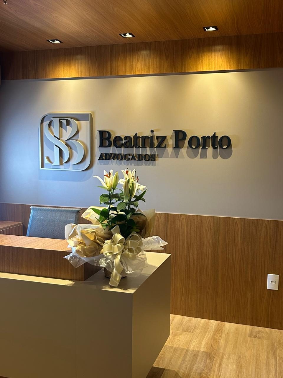 Recepção do escritório Beatriz Porto Advogados